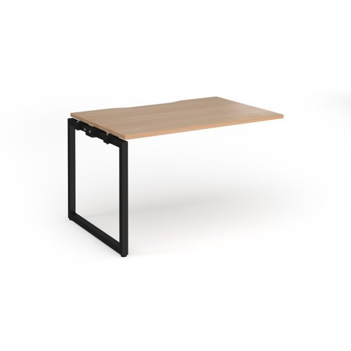 Connex Plus O Frame 1200 x 800 x 725mm Single Add On Bay - Black Frame / Beech Top - HCO128-AB-K-B
