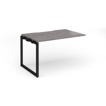Connex Plus O Frame 1200 x 800 x 725mm Single Add On Bay - Black Frame / Grey Oak Top - HCO128-AB-K-GO