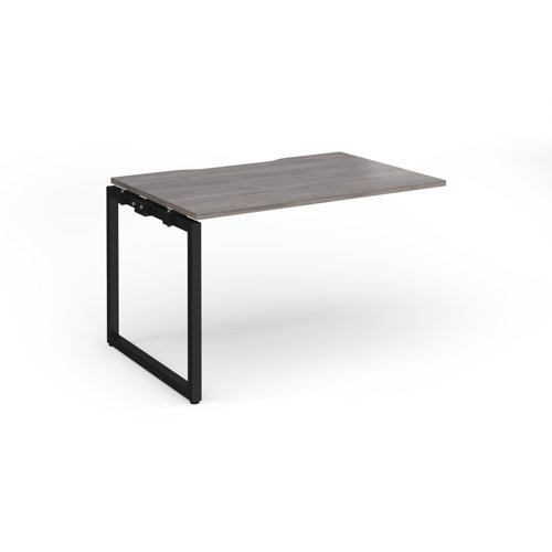 Connex Plus O Frame 1200 x 800 x 725mm Single Add On Bay - Black Frame / Grey Oak Top - HCO128-AB-K-GO