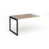 Connex Plus O Frame 1200 x 800 x 725mm Single Add On Bay - Black Frame / Kendal Oak Top - HCO128-AB-K-KO