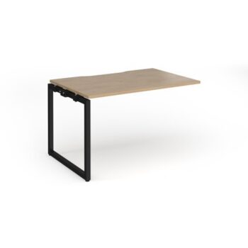 Connex Plus O Frame 1200 x 800 x 725mm Single Add On Bay - Black Frame / Kendal Oak Top - HCO128-AB-K-KO