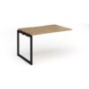 Connex Plus O Frame 1200 x 800 x 725mm Single Add On Bay - Black Frame / Oak Top - HCO128-AB-K-O