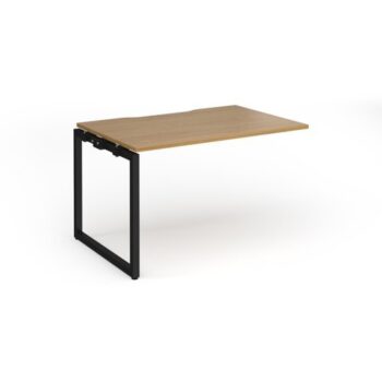 Connex Plus O Frame 1200 x 800 x 725mm Single Add On Bay - Black Frame / Oak Top - HCO128-AB-K-O