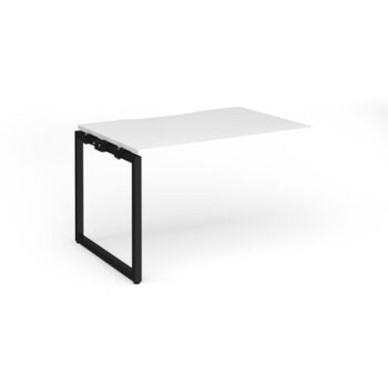 Connex Plus O Frame 1200 x 800 x 725mm Single Add On Bay - Black Frame / White Top - HCO128-AB-K-WH
