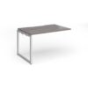 Connex Plus O Frame 1200 x 800 x 725mm Single Add On Bay - Silver Frame / Grey Oak Top - HCO128-AB-S-GO