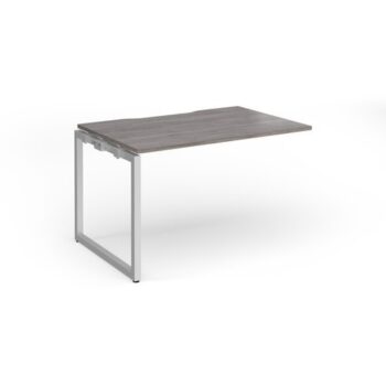 Connex Plus O Frame 1200 x 800 x 725mm Single Add On Bay - Silver Frame / Grey Oak Top - HCO128-AB-S-GO