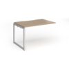 Connex Plus O Frame 1200 x 800 x 725mm Single Add On Bay - Silver Frame / Kendal Oak Top - HCO128-AB-S-KO