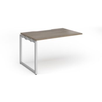 Connex Plus O Frame 1200 x 800 x 725mm Single Add On Bay - Silver Frame / Nebraska Oak Top - HCO128-AB-S-NO