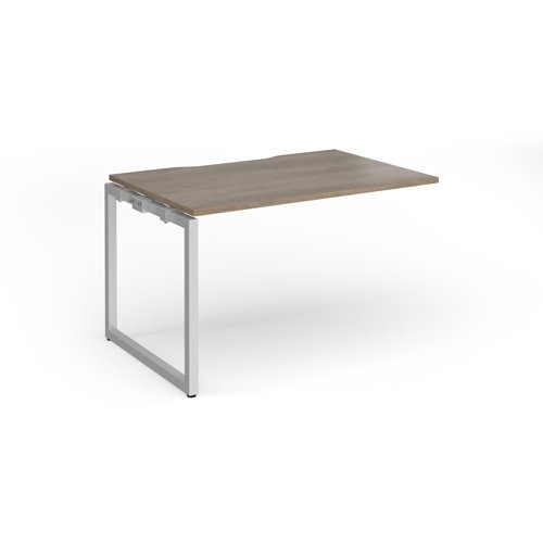 Connex Plus O Frame 1200 x 800 x 725mm Single Add On Bay - Silver Frame / Nebraska Oak Top - HCO128-AB-S-NO