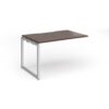 Connex Plus O Frame 1200 x 800 x 725mm Single Add On Bay - Silver Frame / Walnut Top - HCO128-AB-S-W