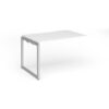 Connex Plus O Frame 1200 x 800 x 725mm Single Add On Bay - Silver Frame / White Top - HCO128-AB-S-WH