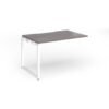 Connex Plus O Frame 1200 x 800 x 725mm Single Add On Bay - White Frame / Grey Oak Top - HCO128-AB-WH-GO
