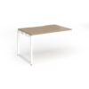 Connex Plus O Frame 1200 x 800 x 725mm Single Add On Bay - White Frame / Kendal Oak Top - HCO128-AB-WH-KO