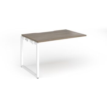 Connex Plus O Frame 1200 x 800 x 725mm Single Add On Bay - White Frame / Nebraska Oak Top - HCO128-AB-WH-NO
