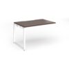 Connex Plus O Frame 1200 x 800 x 725mm Single Add On Bay - White Frame / Walnut Top - HCO128-AB-WH-W