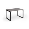 Connex Plus O Frame 1200 x 800 x 725mm Single Desk - Black Frame / Grey Oak Top - HCO128-K-GO