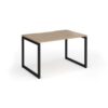 Connex Plus O Frame 1200 x 800 x 725mm Single Desk - Black Frame / Kendal Oak Top - HCO128-K-KO