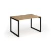 Connex Plus O Frame 1200 x 800 x 725mm Single Desk - Black Frame / Oak Top - HCO128-K-O
