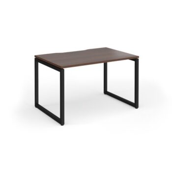 Connex Plus O Frame 1200 x 800 x 725mm Single Desk - Black Frame / Walnut Top - HCO128-K-W