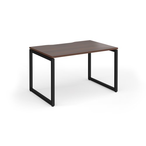 Connex Plus O Frame 1200 x 800 x 725mm Single Desk - Black Frame / Walnut Top - HCO128-K-W