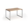 Connex Plus O Frame 1200 x 800 x 725mm Single Desk - Silver Frame / Beech Top - HCO128-S-B