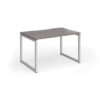 Connex Plus O Frame 1200 x 800 x 725mm Single Desk - Silver Frame / Grey Oak Top - HCO128-S-GO
