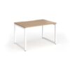 Connex Plus O Frame 1200 x 800 x 725mm Single Desk - White Frame / Beech Top - HCO128-WH-B