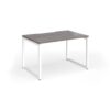 Connex Plus O Frame 1200 x 800 x 725mm Single Desk - White Frame / Grey Oak Top - HCO128-WH-GO