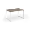 Connex Plus O Frame 1200 x 800 x 725mm Single Desk - White Frame / Nebraska Oak Top - HCO128-WH-NO