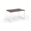 Connex Plus O Frame 1200 x 800 x 725mm Single Desk - White Frame / Walnut Top - HCO128-WH-W