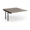 Connex Plus O Frame 1400 x 1600 x 725mm Back to Back Add On Bay - Black Frame / Nebraska Oak Top - HCO1416-AB-K-NO