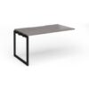 Connex Plus O Frame 1400 x 800 x 725mm Single Add On Bay - Black Frame / Grey Oak Top - HCO148-AB-K-GO