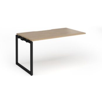Connex Plus O Frame 1400 x 800 x 725mm Single Add On Bay - Black Frame / Kendal Oak Top - HCO148-AB-K-KO