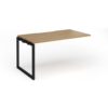 Connex Plus O Frame 1400 x 800 x 725mm Single Add On Bay - Black Frame / Oak Top - HCO148-AB-K-O