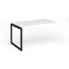 Connex Plus O Frame 1400 x 800 x 725mm Single Add On Bay - Black Frame / White Top - HCO148-AB-K-WH