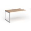 Connex Plus O Frame 1400 x 800 x 725mm Single Add On Bay - Silver Frame / Beech Top - HCO148-AB-S-B