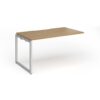 Connex Plus O Frame 1400 x 800 x 725mm Single Add On Bay - Silver Frame / Oak Top - HCO148-AB-S-O
