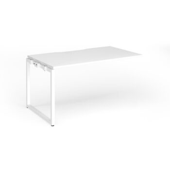Connex Plus O Frame 1400 x 800 x 725mm Single Add On Bay - White Frame / White Top - HCO148-AB-WH-WH