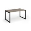 Connex Plus O Frame 1400 x 800 x 725mm Single Desk - Black Frame / Nebraska Oak Top - HCO148-K-NO