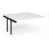 Connex Plus O Frame 1600 x 1600 x 725mm Back to Back Add On Bay - Black Frame / White Top - HCO1616-AB-K-WH