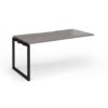 Connex Plus O Frame 1600 x 800 x 725mm Single Add On Bay - Black Frame / Grey Oak Top - HCO168-AB-K-GO