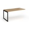 Connex Plus O Frame 1600 x 800 x 725mm Single Add On Bay - Black Frame / Oak Top - HCO168-AB-K-O