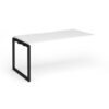 Connex Plus O Frame 1600 x 800 x 725mm Single Add On Bay - Black Frame / White Top - HCO168-AB-K-WH
