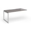 Connex Plus O Frame 1600 x 800 x 725mm Single Add On Bay - Silver Frame / Grey Oak Top - HCO168-AB-S-GO