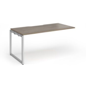 Connex Plus O Frame 1600 x 800 x 725mm Single Add On Bay - Silver Frame / Nebraska Oak Top - HCO168-AB-S-NO