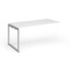 Connex Plus O Frame 1600 x 800 x 725mm Single Add On Bay - Silver Frame / White Top - HCO168-AB-S-WH