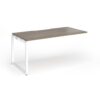 Connex Plus O Frame 1600 x 800 x 725mm Single Add On Bay - White Frame / Nebraska Oak Top - HCO168-AB-WH-NO