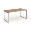 Connex Plus O Frame 1600 x 800 x 725mm Single Desk - Silver Frame / Oak Top - HCO168-S-O