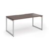 Connex Plus O Frame 1600 x 800 x 725mm Single Desk - Silver Frame / Walnut Top - HCO168-S-W