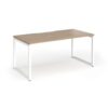 Connex Plus O Frame 1600 x 800 x 725mm Single Desk - White Frame / Kendal Oak Top - HCO168-WH-KO